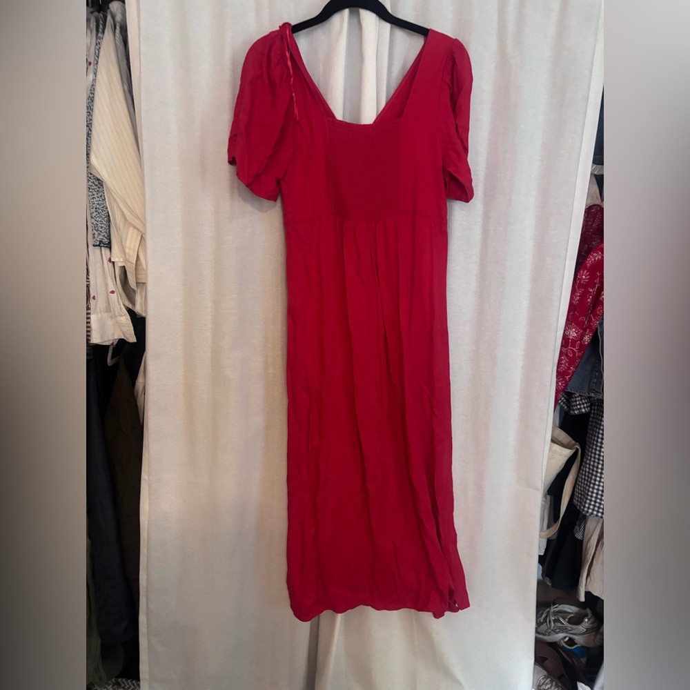 Old Navy Pink Button-Front Maxi Dress - Picture 3 of 3